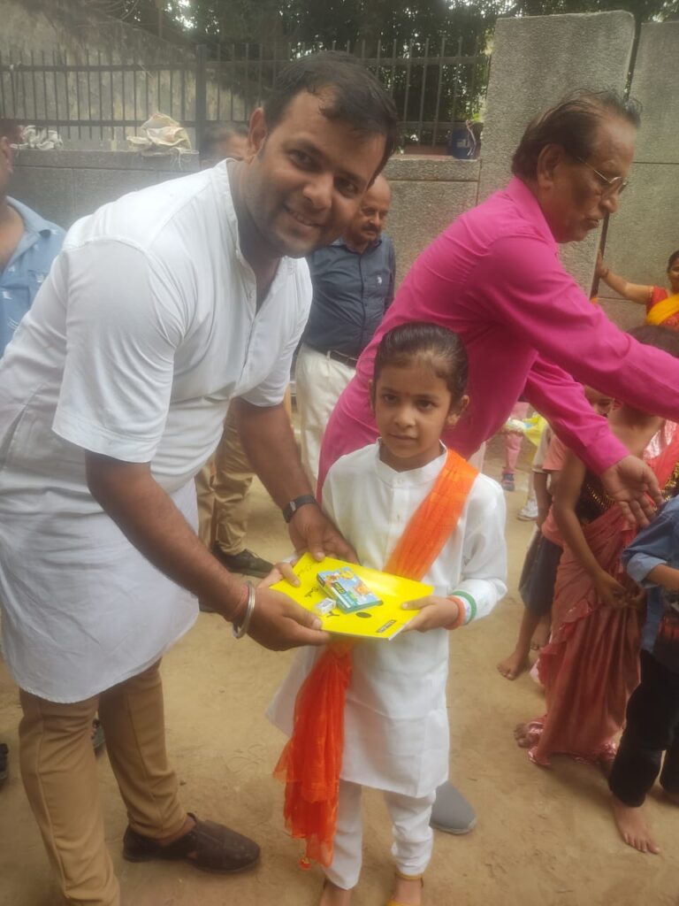 Distribution of Books, Copies and Stationary to children on the occasion of Independence Day 15th August for Better Education to children. "PADEGA INDIA TOO BADEGA INDIA"